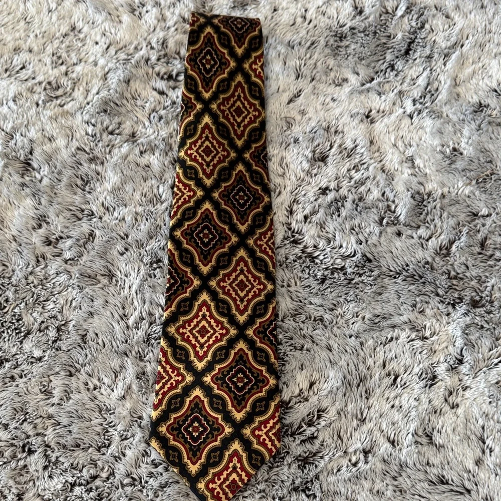 Emilio Romano Vintage 100% Silk Mens Neck Tie‎ Made in Italy Classic Colors
